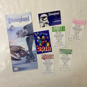 Disneyland Star Wars Star Tours 2018 Collectible Fastpass Tickets Set